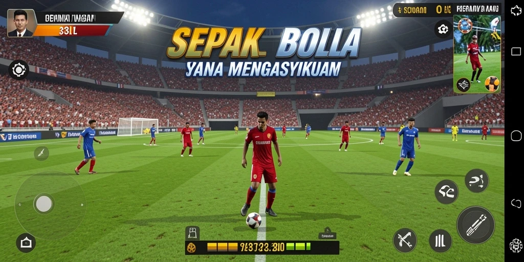 Gameplay 33L yang menegangkan dalam pertandingan sepak bola.