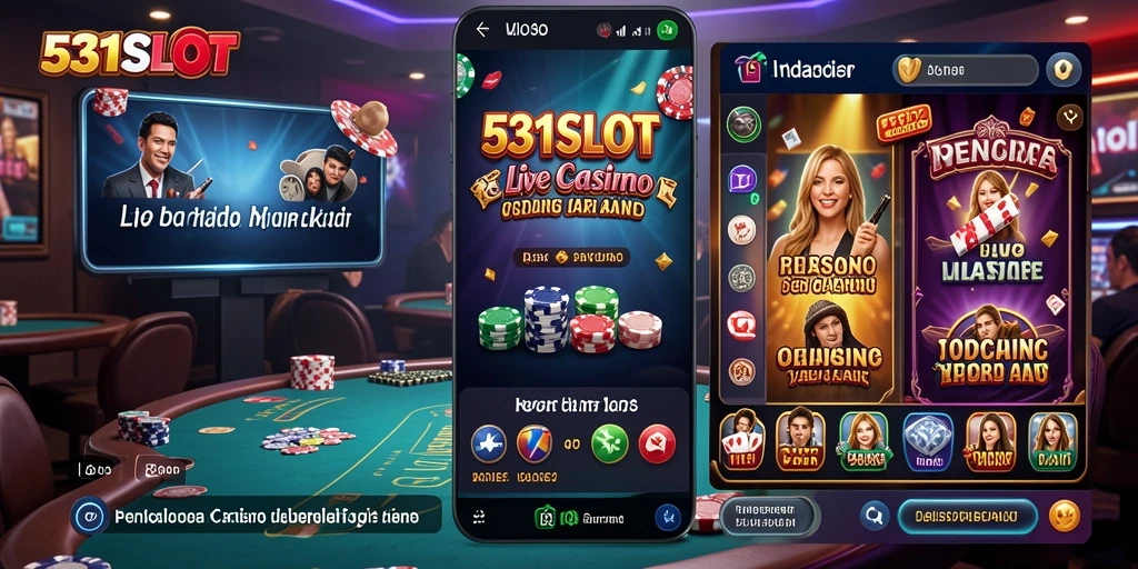 Tampilan gameplay Live Casino yang memukau di 531SLOT.