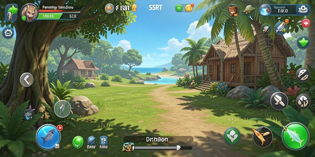Tampilan gameplay 55RT yang menyenangkan dan penuh warna.
