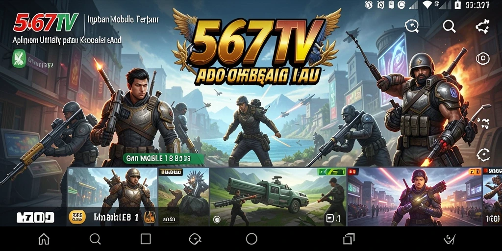 Tampilan antarmuka 567TV yang mudah digunakan.