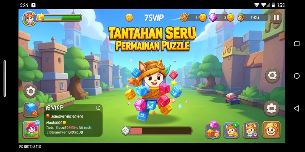 Tampilan gameplay seru dari 7SVIP dengan tantangan Puzzle yang menarik.