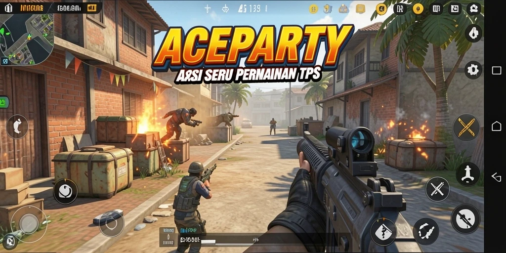 Tampilan gameplay menarik dari ACEPARTY dengan aksi seru.