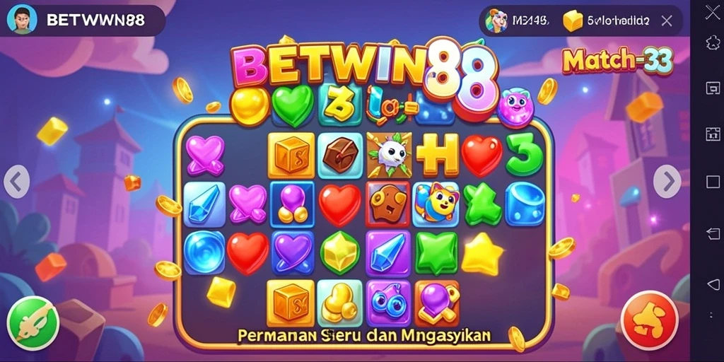 Screenshot gameplay BETWIN88 yang menarik dalam kategori Match-3.