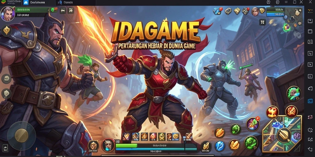 Tampilan gameplay IDAGAME saat pertarungan seru dan mendebarkan.