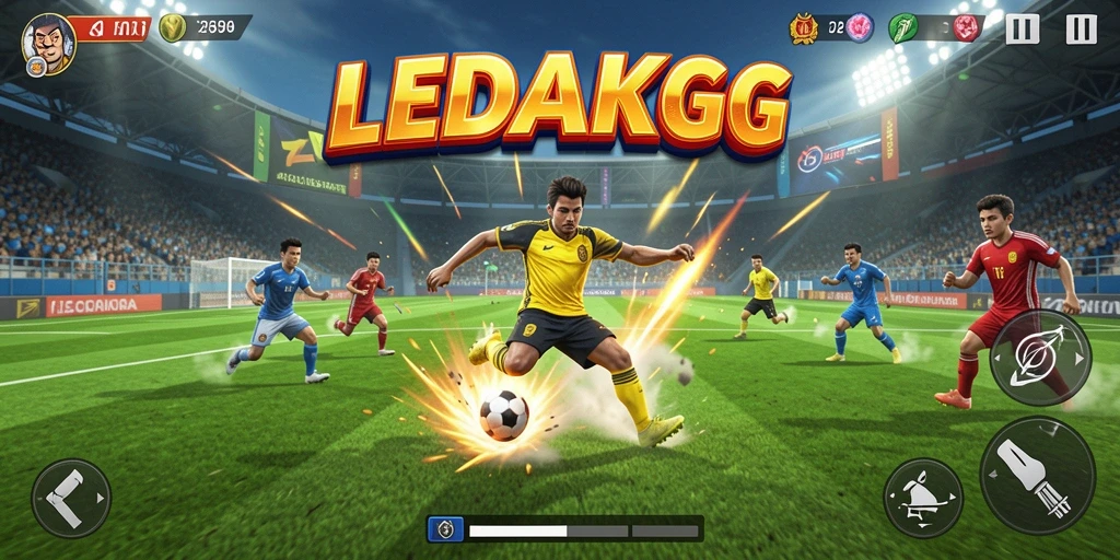 Tampilan gameplay seru dan menantang di LEDAKGG.