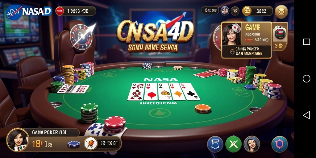 Tampilan gameplay Poker yang menarik di NASA4D.