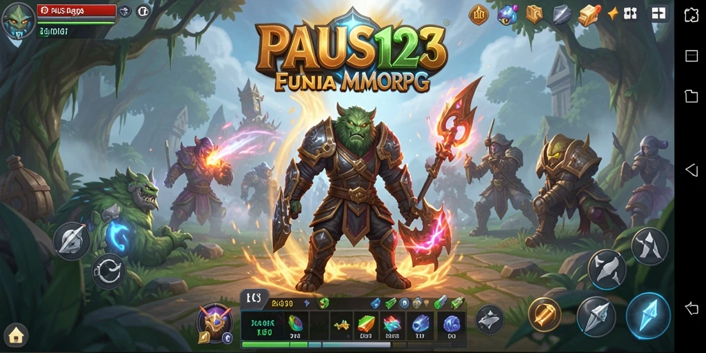Screenshot menunjukkan gameplay seru dari petualangan MMORPG.