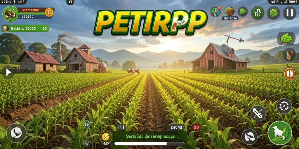 Tampilan menarik dari gameplay pertanian dalam PETIRRP.