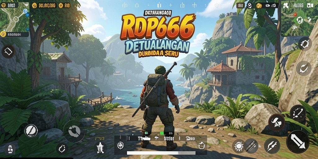 Screenshot utama RP66 menampilkan gameplay eksplorasi dunia terbuka.