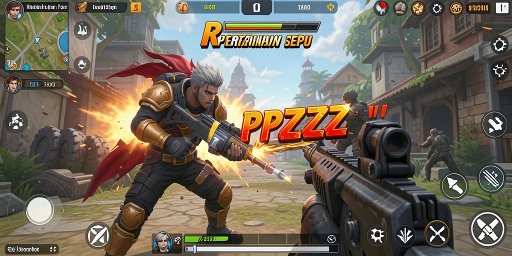 Screenshot RPZZZ menampilkan gameplay TPS yang intens dan mendebarkan.