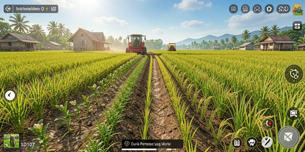 Screenshot dari gameplay pertanian yang memukau di SD107.