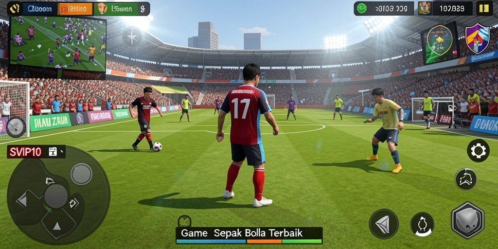Tampilan gameplay SVIP10 dengan aksi seru di lapangan.